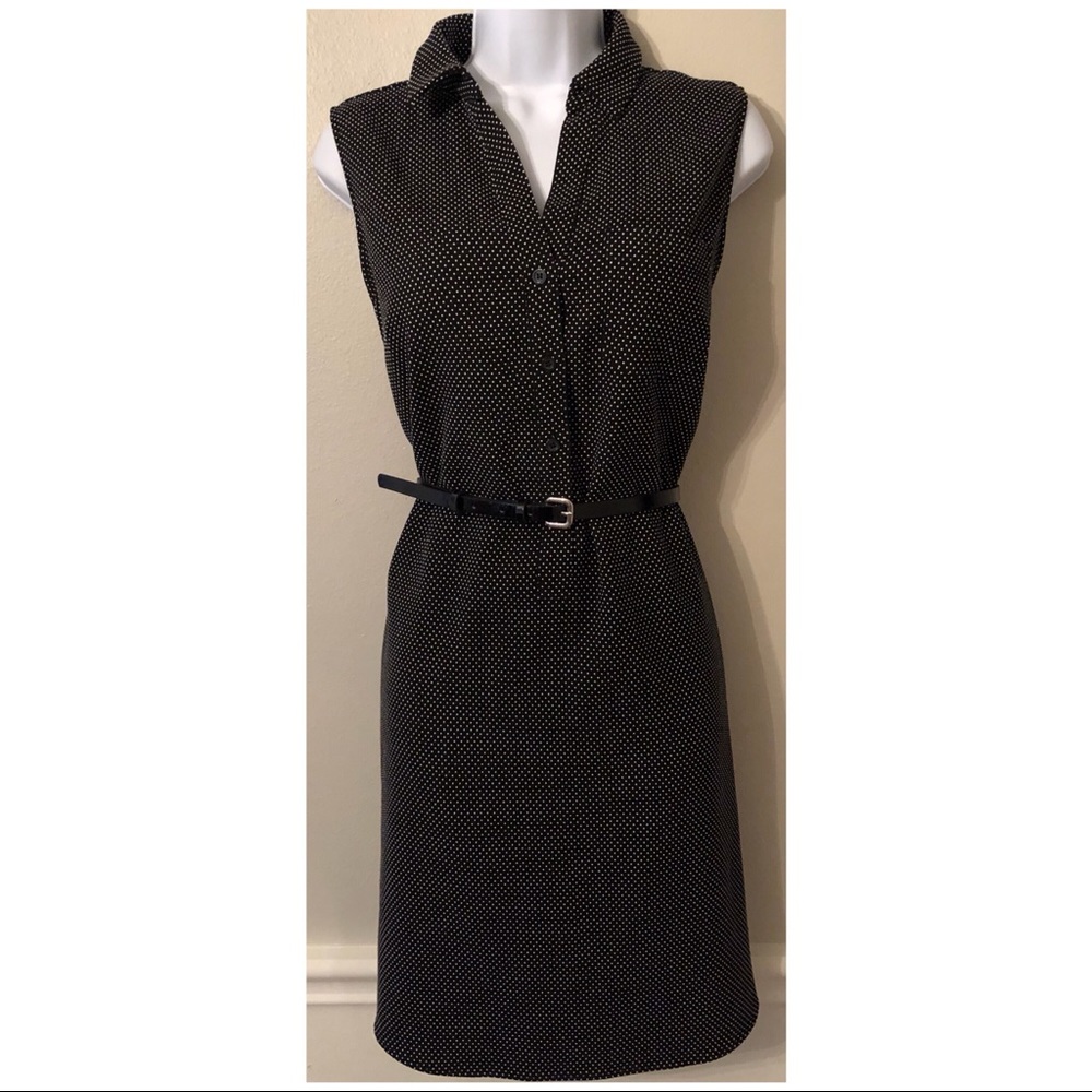 The Limited Black Polka Dot Sleeveless Dress.
